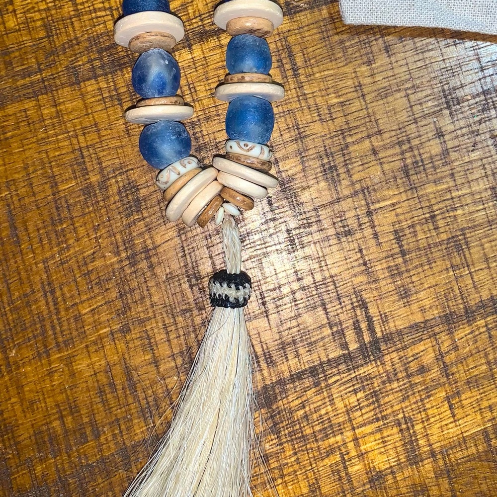 Twine & Twig beaded Boho tassel necklace
